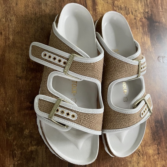 birkenstock arizona textile jute